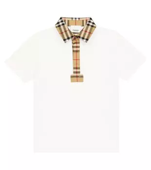 Рубашка поло из хлопка в клетку Vintage Check Burberry, разноцветный