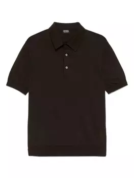 Рубашка-поло из хлопка Zegna, коричневый