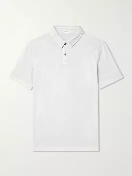 Рубашка-поло из хлопкового джерси JAMES PERSE, серый