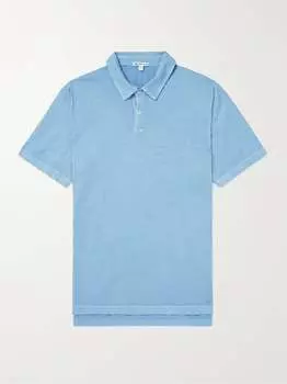 Рубашка поло из хлопкового джерси Supima JAMES PERSE, синий