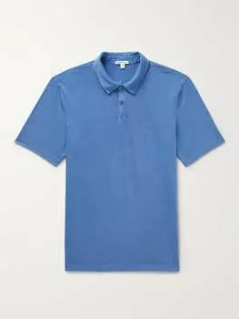 Рубашка поло из хлопкового джерси Supima JAMES PERSE, синий