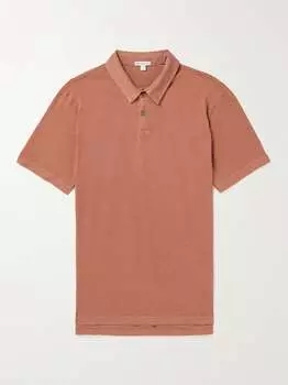 Рубашка поло из хлопкового джерси Supima JAMES PERSE, коричневый