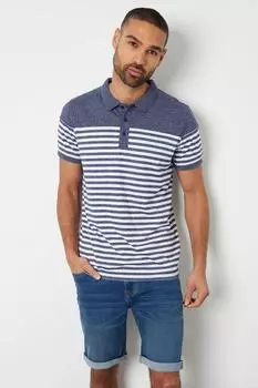 Рубашка поло из хлопкового джерси в полоску 'Alison' Threadbare, синий