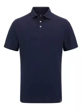 Рубашка поло из хлопкового крепа и джерси Boggi Milano, синий