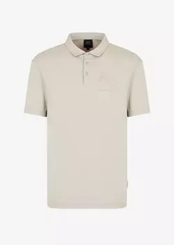 Рубашка поло из хлопкового модала с интерлоком Armani Exchange, бежевый