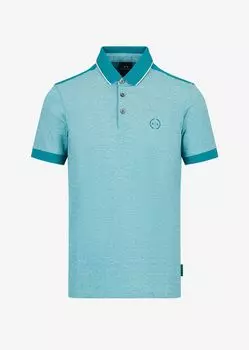 Рубашка-поло из хлопкового пике Armani Exchange, лазурный