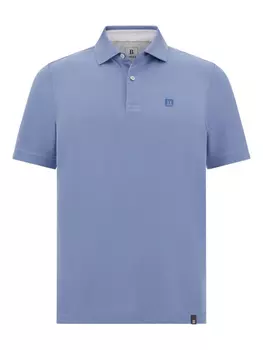 Рубашка поло из хлопкового пике Boggi Milano, синий