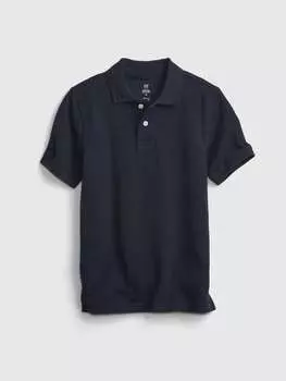 Рубашка-Поло из хлопкового пике Gap, цвет navy blue