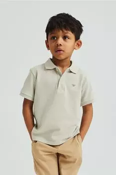 Рубашка-Поло из хлопкового пике H&M, зеленый