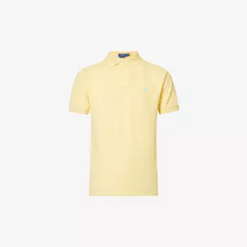 Рубашка-поло из хлопкового пике с вышитым логотипом Polo Ralph Lauren, желтый