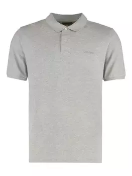 Рубашка поло из хлопкового пике Woolrich, серый