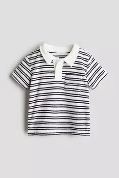 Рубашка поло из хлопковой махры H&M, белый