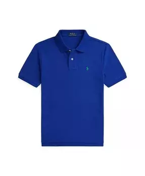 Рубашка-поло из хлопковой сетки для мальчиков Big Boys Polo Ralph Lauren, синий