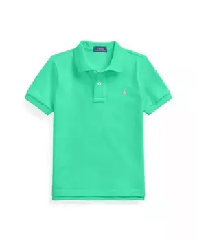 Рубашка-поло из хлопковой сетки для малышей и маленьких мальчиков Polo Ralph Lauren, зеленый
