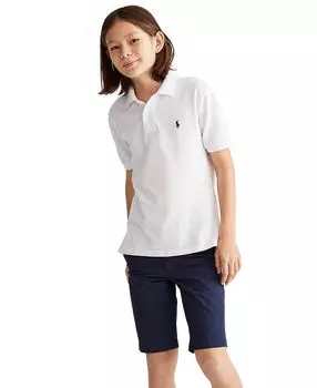 Рубашка-поло из хлопковой сетки с логотипом для мальчиков Big Boys Polo Ralph Lauren