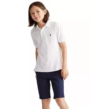 Рубашка-поло из хлопковой сетки с логотипом для мальчиков Big Boys Polo Ralph Lauren, зеленый
