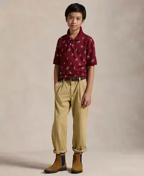 Рубашка-поло из хлопковой сетки с принтом для мальчиков Big Boys Polo Ralph Lauren, мультиколор