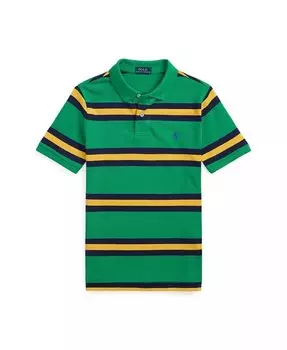 Рубашка-поло из хлопковой сетки в полоску для мальчиков Big Boys Polo Ralph Lauren, мультиколор