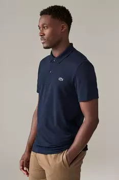 Рубашка поло из хлопковой смеси, стандартного кроя Lacoste, синий