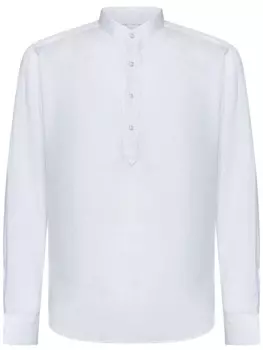 Рубашка-поло из льна FRANZESE COLLECTION, белый