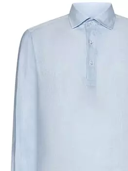 Рубашка-поло из льна FRANZESE COLLECTION, синий