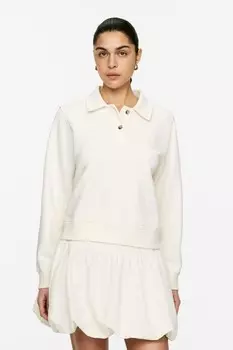 Рубашка поло из махровой ткани Arket, белый
