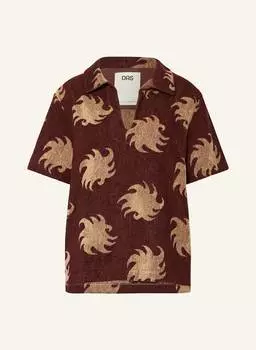 Рубашка поло из махровой ткани цвета мокко, эмбер, джаффа Oas, мультиколор