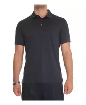 Рубашка Поло из мягкой ткани с логотипом орла. Emporio Armani, синий