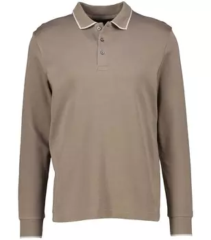 Рубашка-Поло из натурального хлопка, стандартного кроя. Marc O'Polo, коричневый