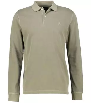 Рубашка-Поло из натурального хлопка, стандартного кроя. Marc O'Polo, зеленый