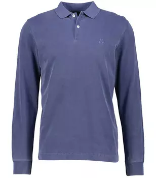 Рубашка-Поло из натурального хлопка, стандартного кроя. Marc O'Polo, синий