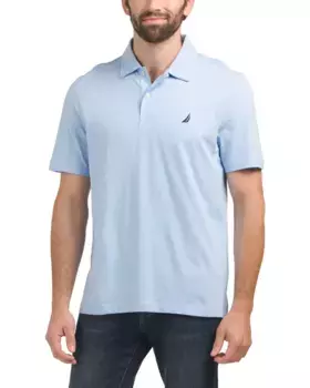 Рубашка-поло из однотонного джерси Nautica, синий