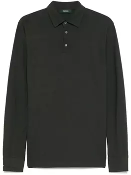 Рубашка поло из органического хлопка Zanone, зеленый