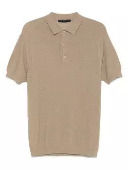 Рубашка-поло из переплетенной ткани Low Brand, нейтральный