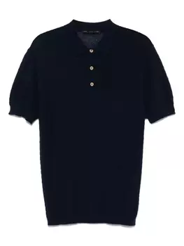 Рубашка-поло из переплетенной ткани Low Brand, синий