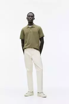Рубашка-Поло из пике Arket, хаки