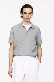 Рубашка поло из пике Arket, серый