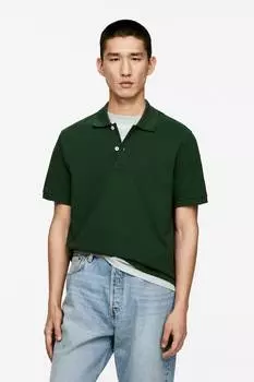 Рубашка поло из пике Arket, зеленый