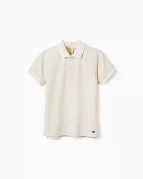 Рубашка-поло из пике для мальчика с короткими рукавами Zippy, светло-бежевый