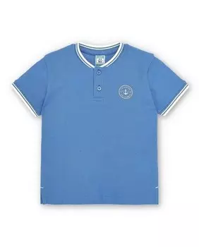 Рубашка-поло из пике для мальчика с короткими рукавами Charanga, синий