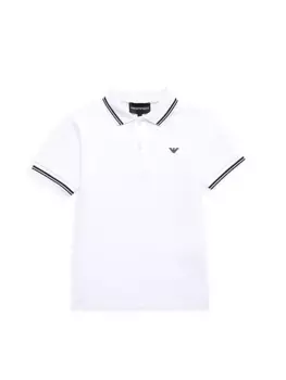 Рубашка-поло из пике для маленьких мальчиков и мальчиков Emporio Armani, белый