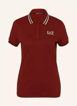 Рубашка-Поло из пике Ea7 Emporio Armani, красный
