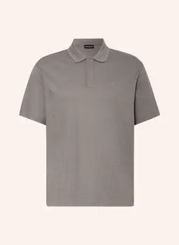 Рубашка поло из пике Emporio Armani, коричневый