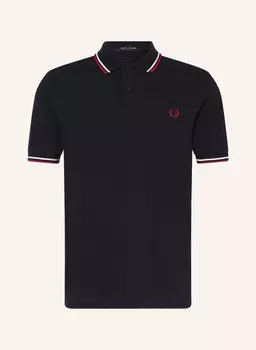 Рубашка-поло из пике FRED PERRY, цвет DUNKELBLAU/DUNKELROT