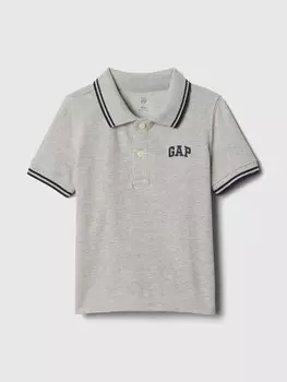 Рубашка-Поло из пике Gap, серый