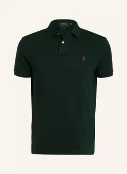 Рубашка-Поло из пике на заказ узкого кроя Polo Ralph Lauren, зеленый