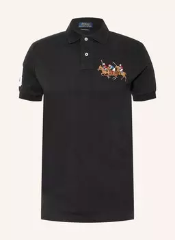 Рубашка-Поло из пике на заказ узкого кроя Polo Ralph Lauren, черный