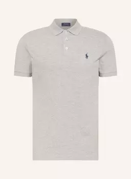 Рубашка-Поло из пике на заказ узкого кроя Polo Ralph Lauren, серый