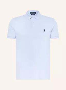 Рубашка-Поло из пике на заказ узкого кроя Polo Ralph Lauren, голубой