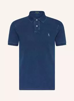 Рубашка-Поло из пике на заказ узкого кроя Polo Ralph Lauren, синий